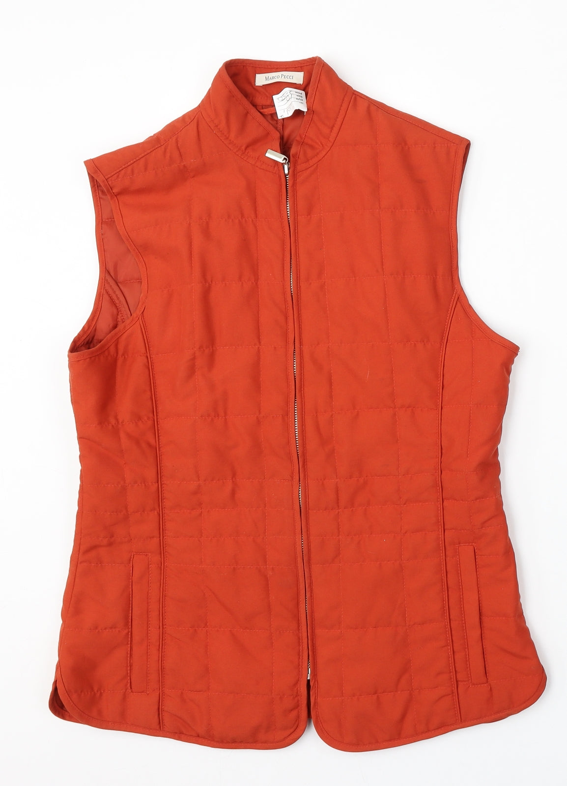 Marco Pecci Womens Orange   Gilet Jacket Size 6  Zip