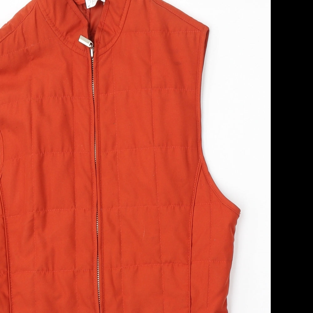 Marco Pecci Womens Orange   Gilet Jacket Size 6  Zip