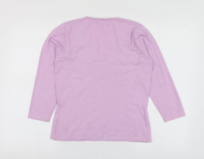 Womens UK Size 12 M&S Purple Pullover Jumper