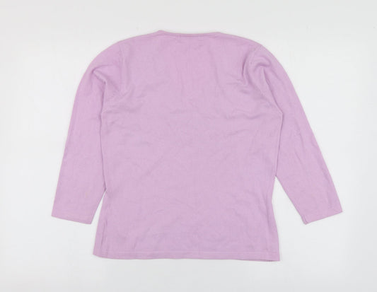 Womens UK Size 12 M&S Purple Pullover Jumper