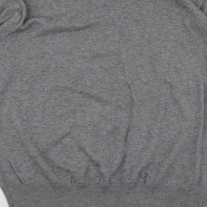 REDGREEN Mens Grey V-Neck  Acrylic Pullover Jumper Size XL