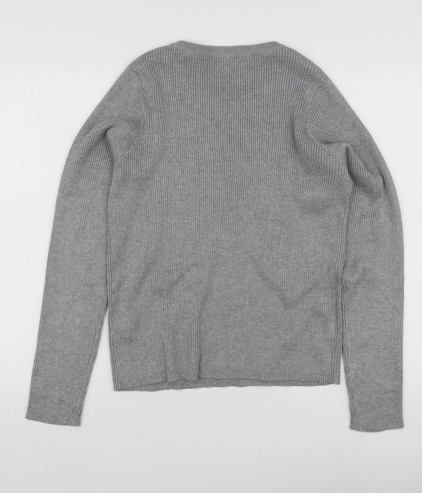 Primark Womens Grey Round Neck  Viscose Pullover Jumper Size XL