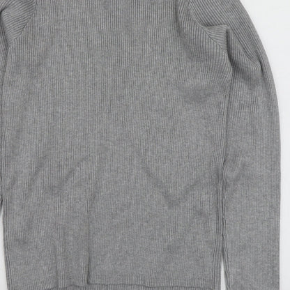 Primark Womens Grey Round Neck  Viscose Pullover Jumper Size XL