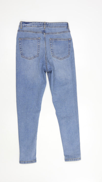 Denim Co. Womens Blue  Cotton Skinny Jeans Size 12 L28 in Regular Button