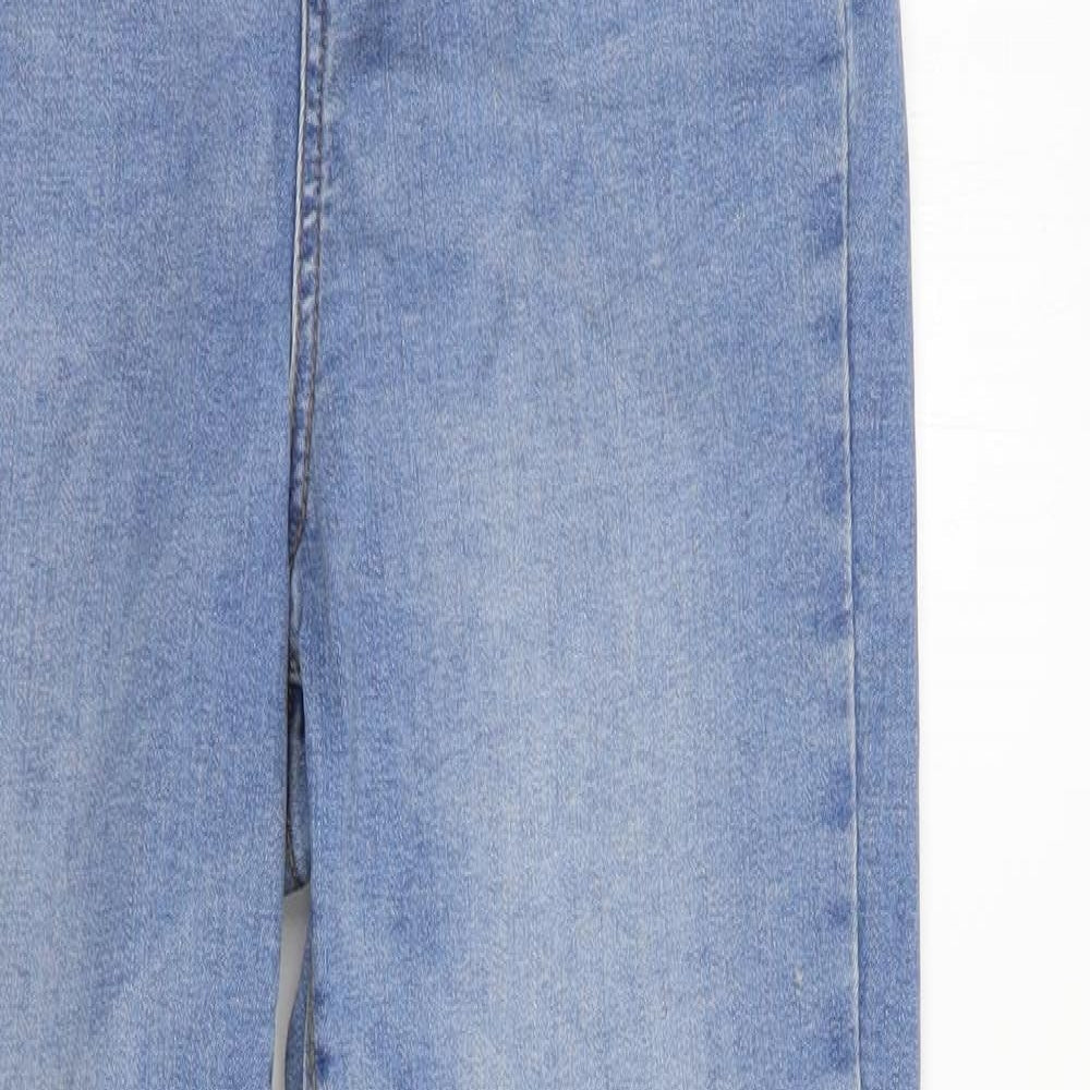 Denim Co. Womens Blue  Cotton Skinny Jeans Size 12 L28 in Regular Button