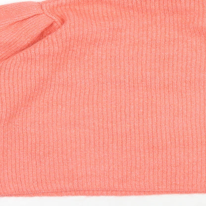 George Womens Pink Roll Neck  Acrylic Pullover Jumper Size M