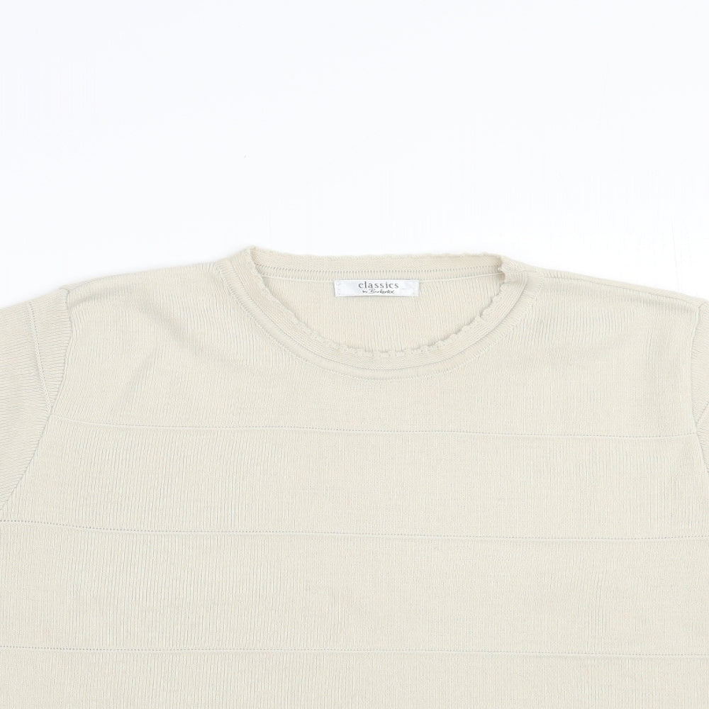 Womens UK Size 10 Berkertex Beige Pullover Jumper