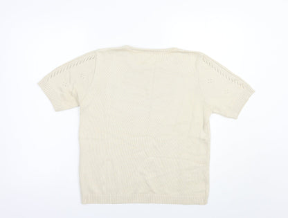 Womens UK Size 10 Berkertex Beige Pullover Jumper