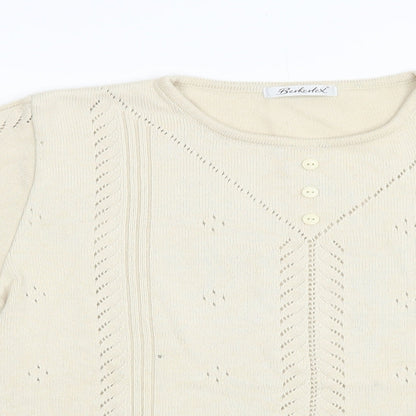 Womens UK Size 10 Berkertex Beige Pullover Jumper