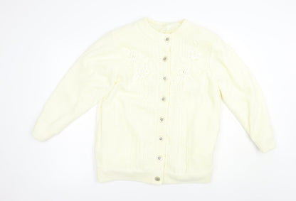 Womens UK Size M Reflect Ivory Cardigan Jumper