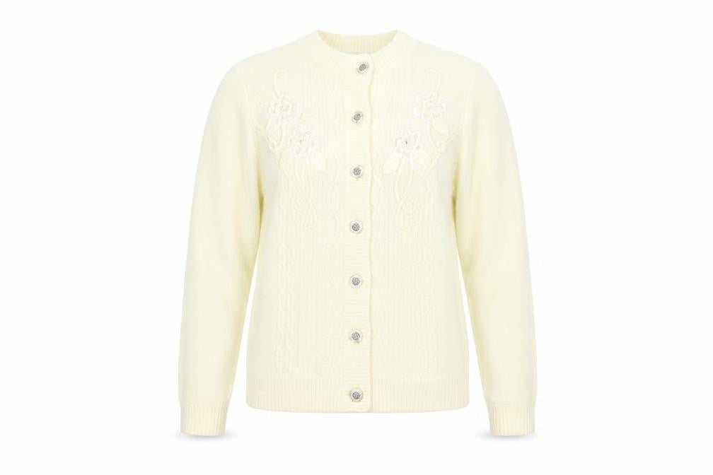 Womens UK Size M Reflect Ivory Cardigan Jumper
