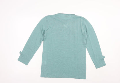 Womens UK Size 10 Afibel Green Pullover Jumper