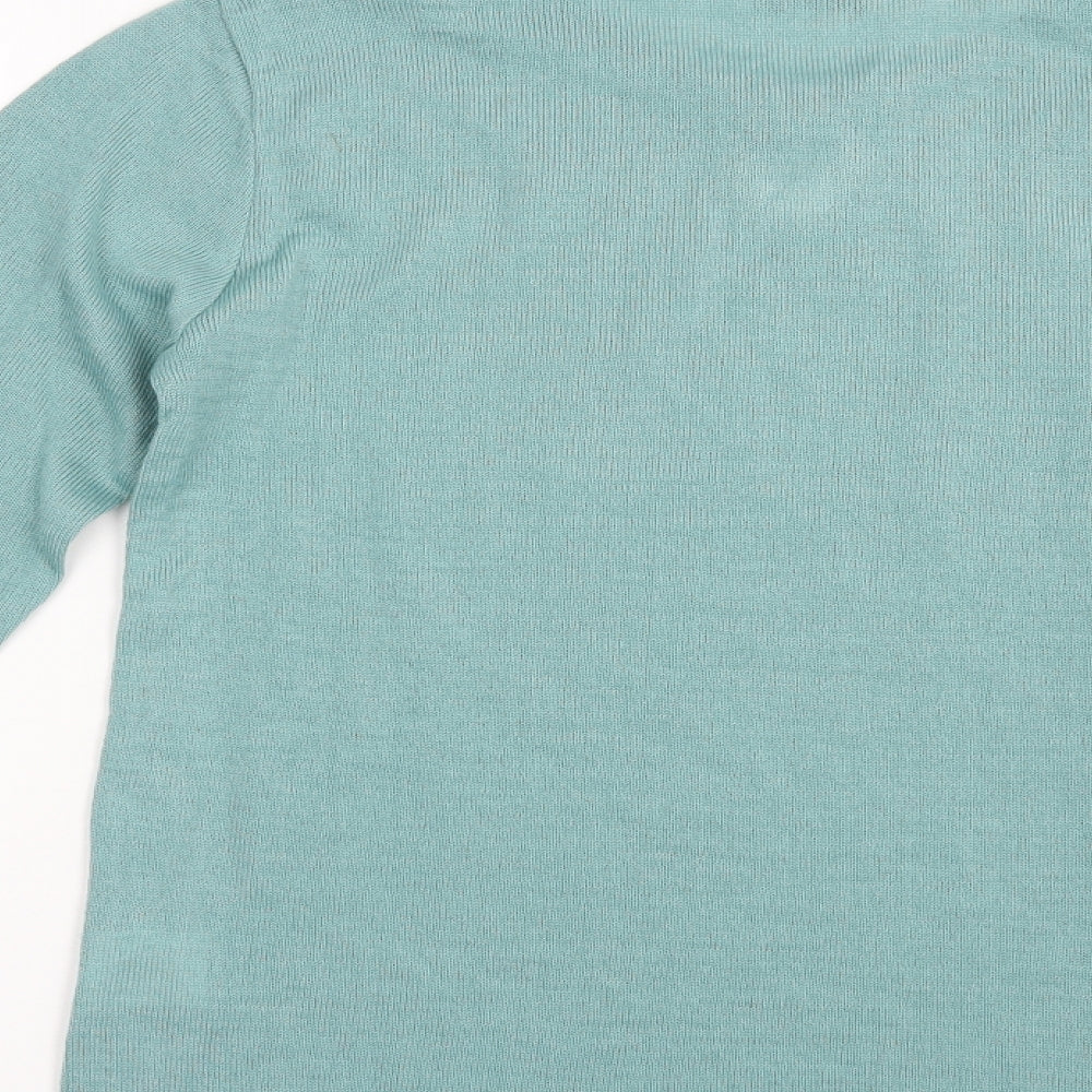 Womens UK Size 10 Afibel Green Pullover Jumper