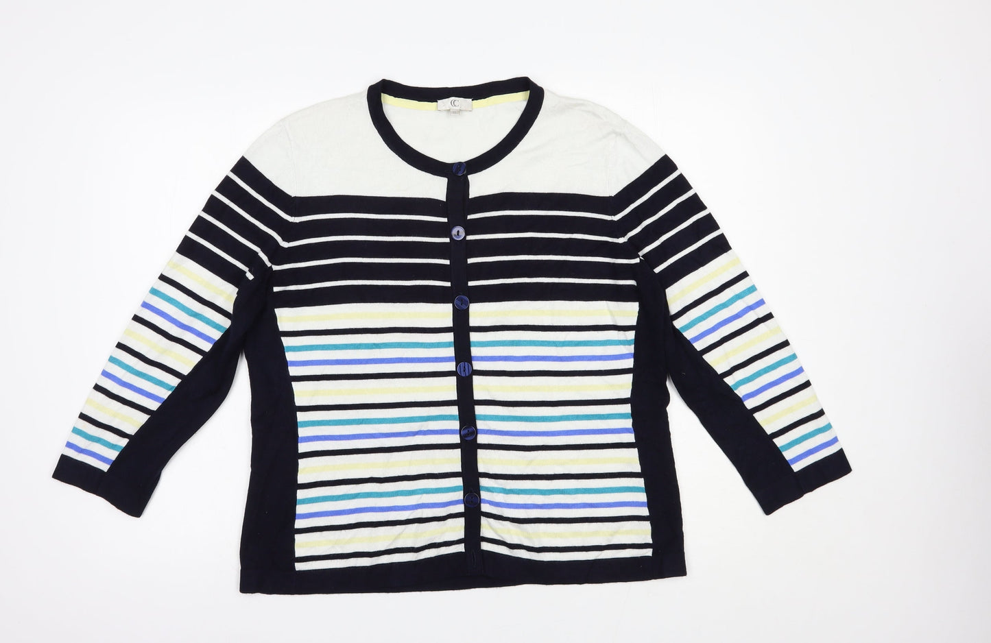 Womens UK Size XL CC Blue Cardigan Jumper