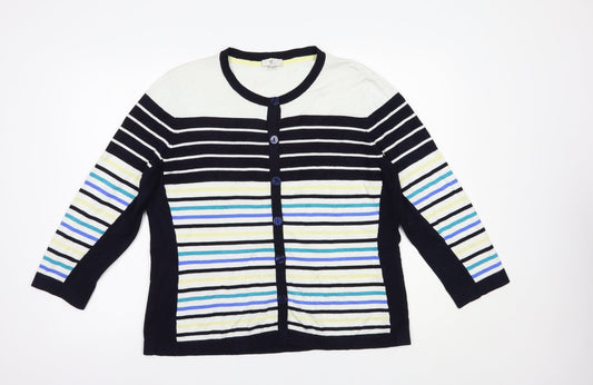 Womens UK Size XL CC Blue Cardigan Jumper
