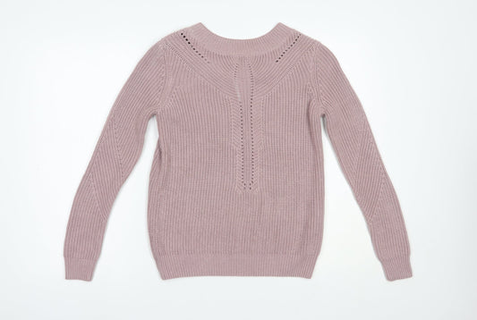 Atmosphere Womens Pink Round Neck  Cotton Pullover Jumper Size 6