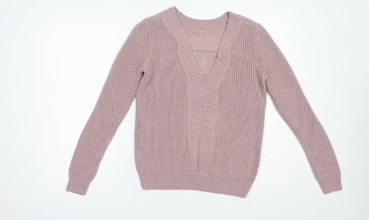 Atmosphere Womens Pink Round Neck  Cotton Pullover Jumper Size 6