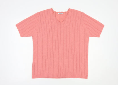 Womens UK Size 18 Berkertex Pink Pullover Jumper
