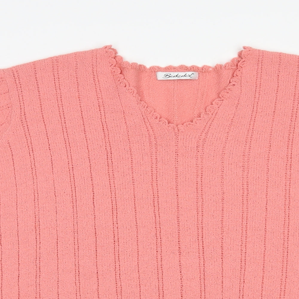 Womens UK Size 18 Berkertex Pink Pullover Jumper
