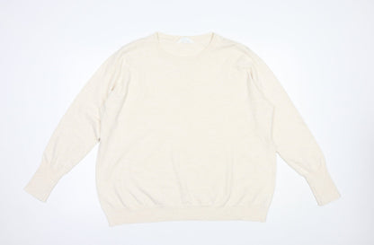 Primark Womens Beige Crew Neck  Polyester Pullover Jumper Size 22