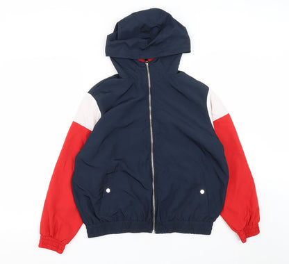 H&M Womens Blue  Polyester Full Zip Hoodie Size S  Zip