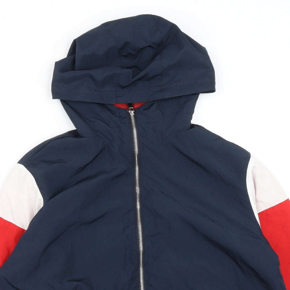 H&M Womens Blue  Polyester Full Zip Hoodie Size S  Zip