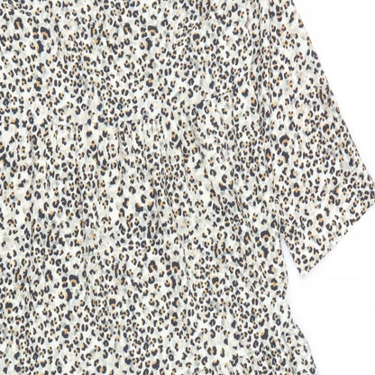 Primark Womens  Animal Print Polyester Fit & Flare  Size 10  V-Neck