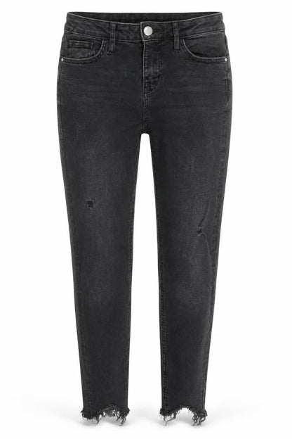 Womens UK Size 8 Denim & Co. Regular Fit Straight Black Jeans
