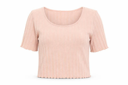 Womens UK Size 8 Topshop Pink Cropped T-Shirt