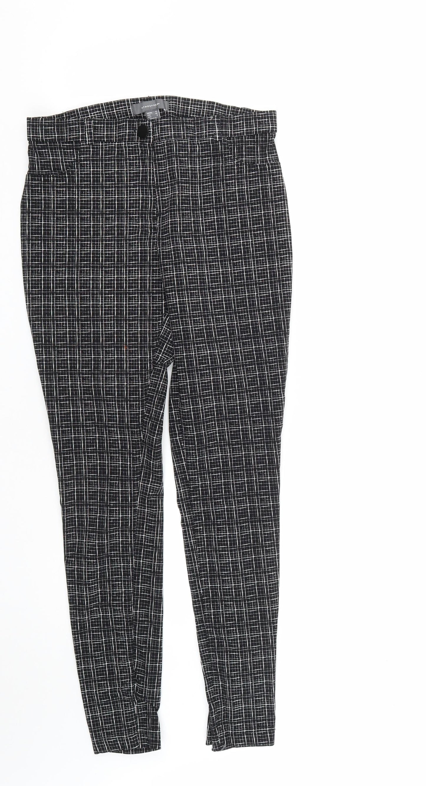 Womens UK Size 12 Atmosphere Regular Fit  Black Trousers
