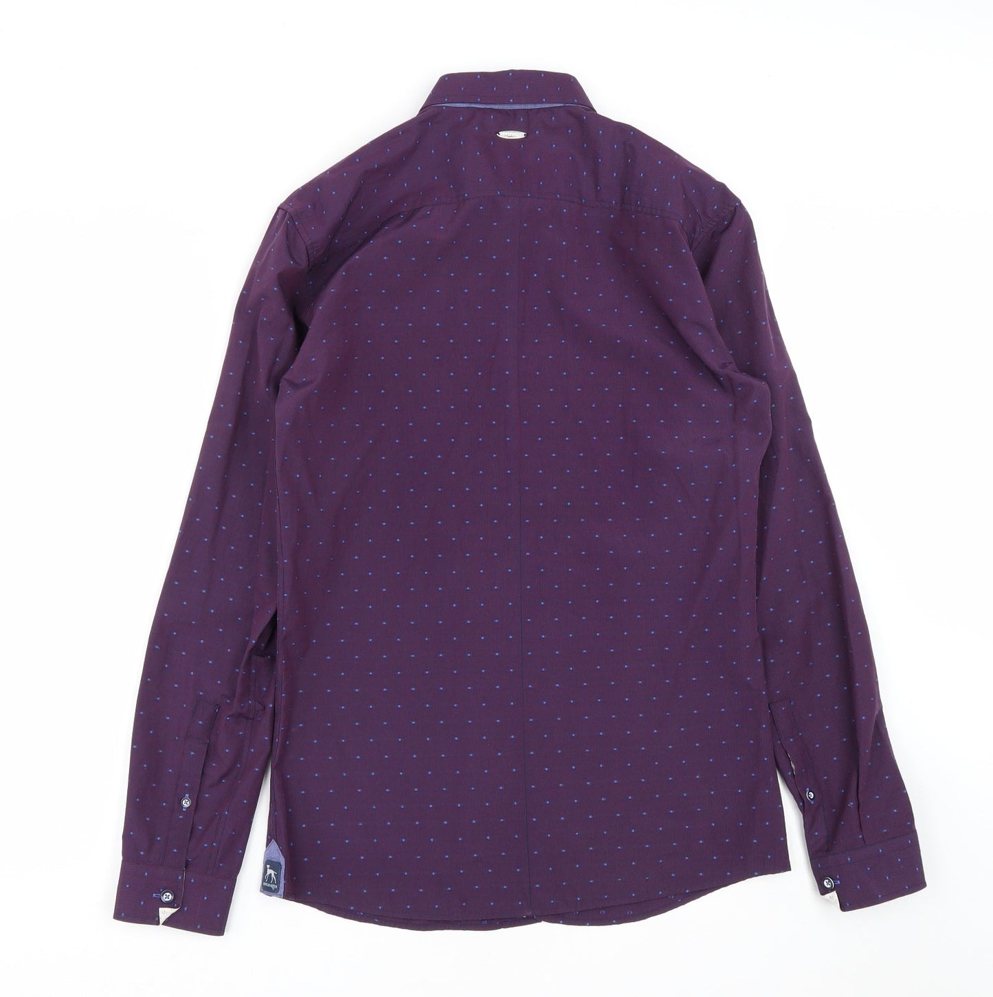 Mens UK Size S Bewley&Ritch Purple  Button-Up Long Sleeve Casual Shirt