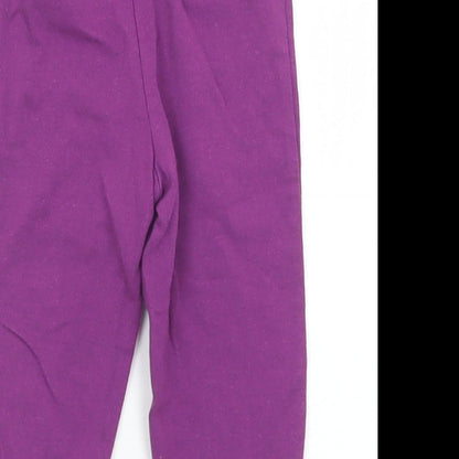 akr kids Girls Purple  Cotton Capri Leggings Size 6-9 Months   - 6 months