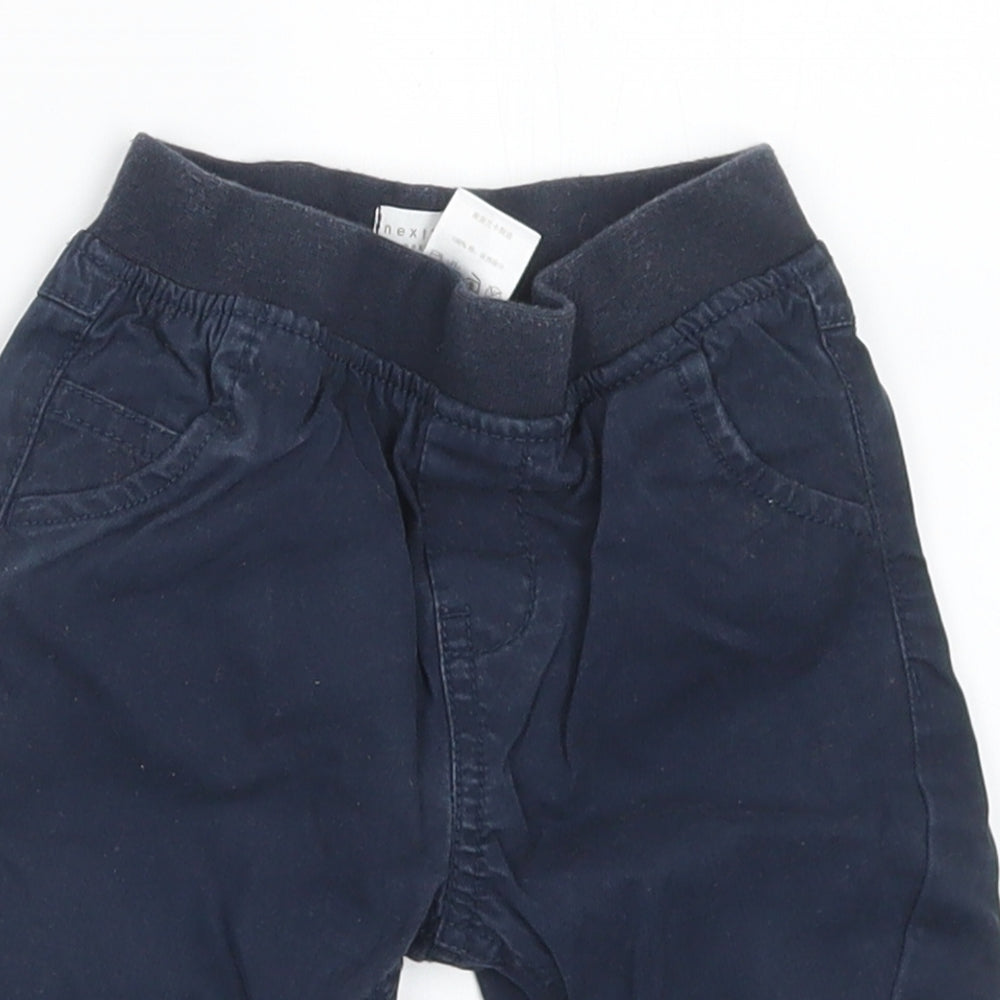 NEXT Boys Blue  Cotton Cargo Trousers Size 3-6 Months