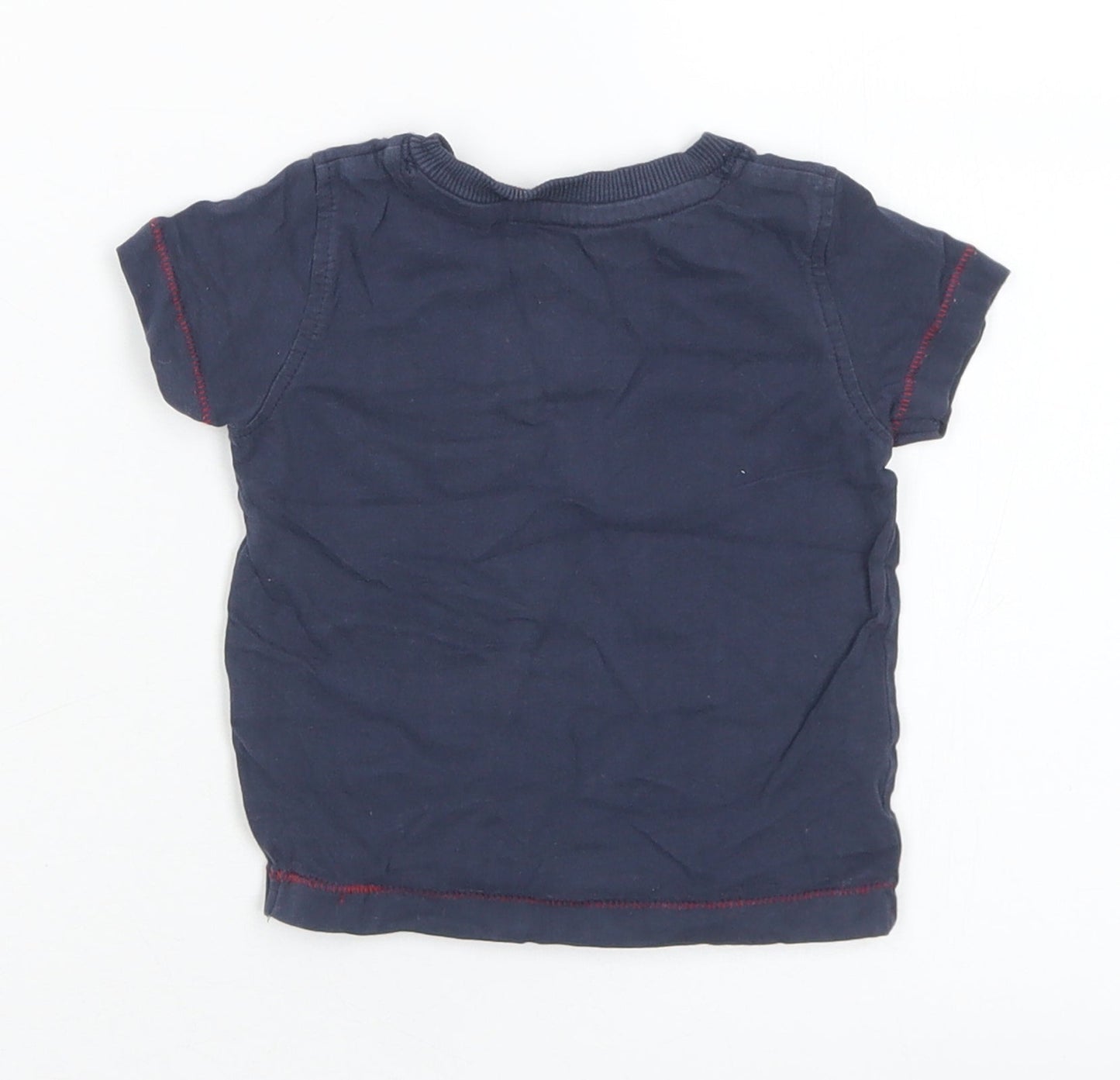 NEXT Boys Blue  Cotton Basic T-Shirt Size 3-6 Months Crew Neck