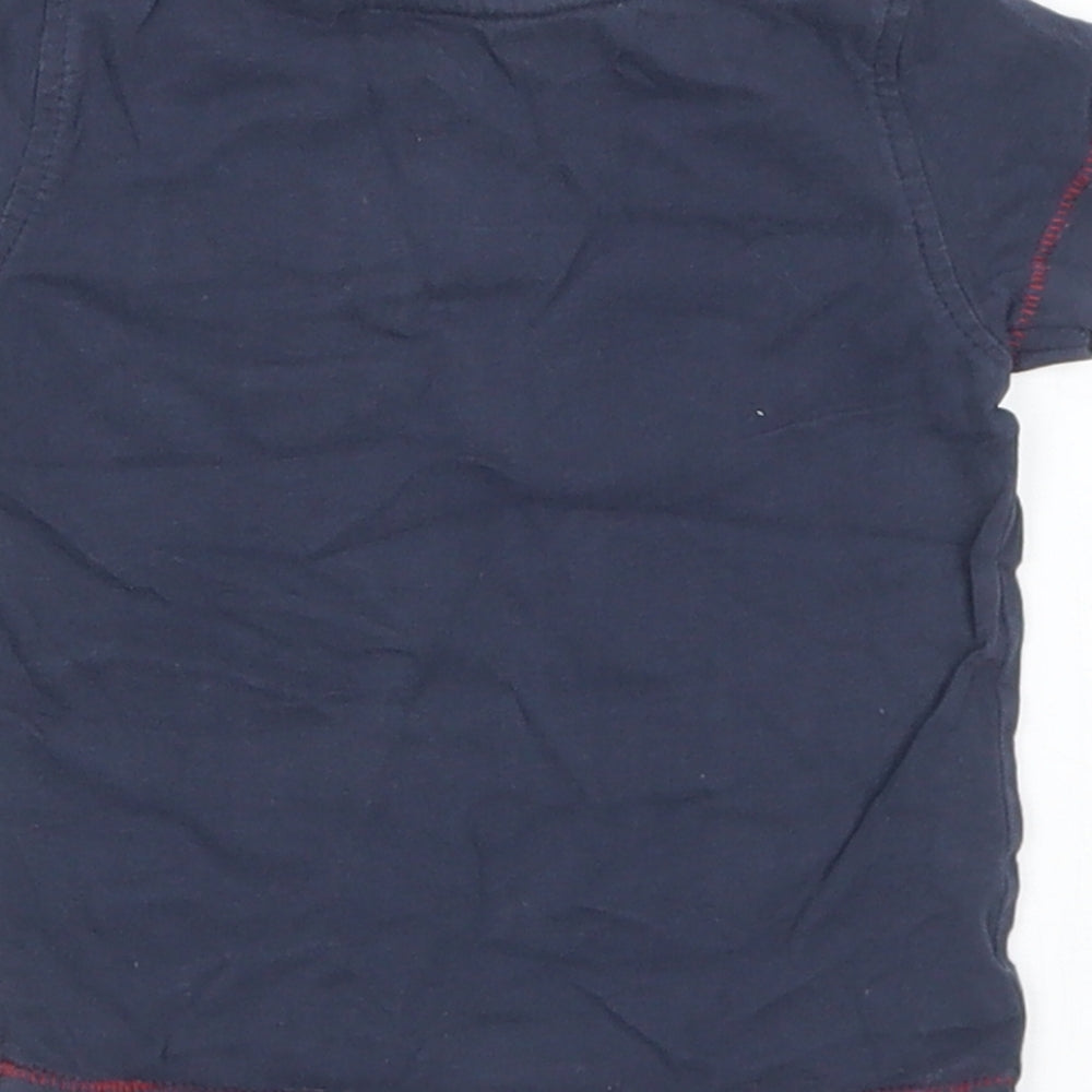 NEXT Boys Blue  Cotton Basic T-Shirt Size 3-6 Months Crew Neck