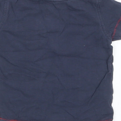 NEXT Boys Blue  Cotton Basic T-Shirt Size 3-6 Months Crew Neck