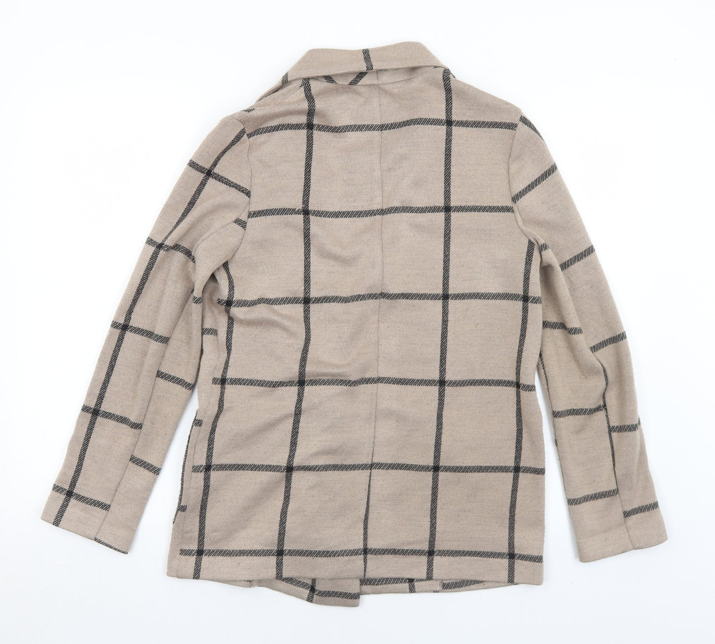 ASOS Womens Beige Plaid  Jacket  Size 8  Snap