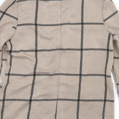 ASOS Womens Beige Plaid  Jacket  Size 8  Snap