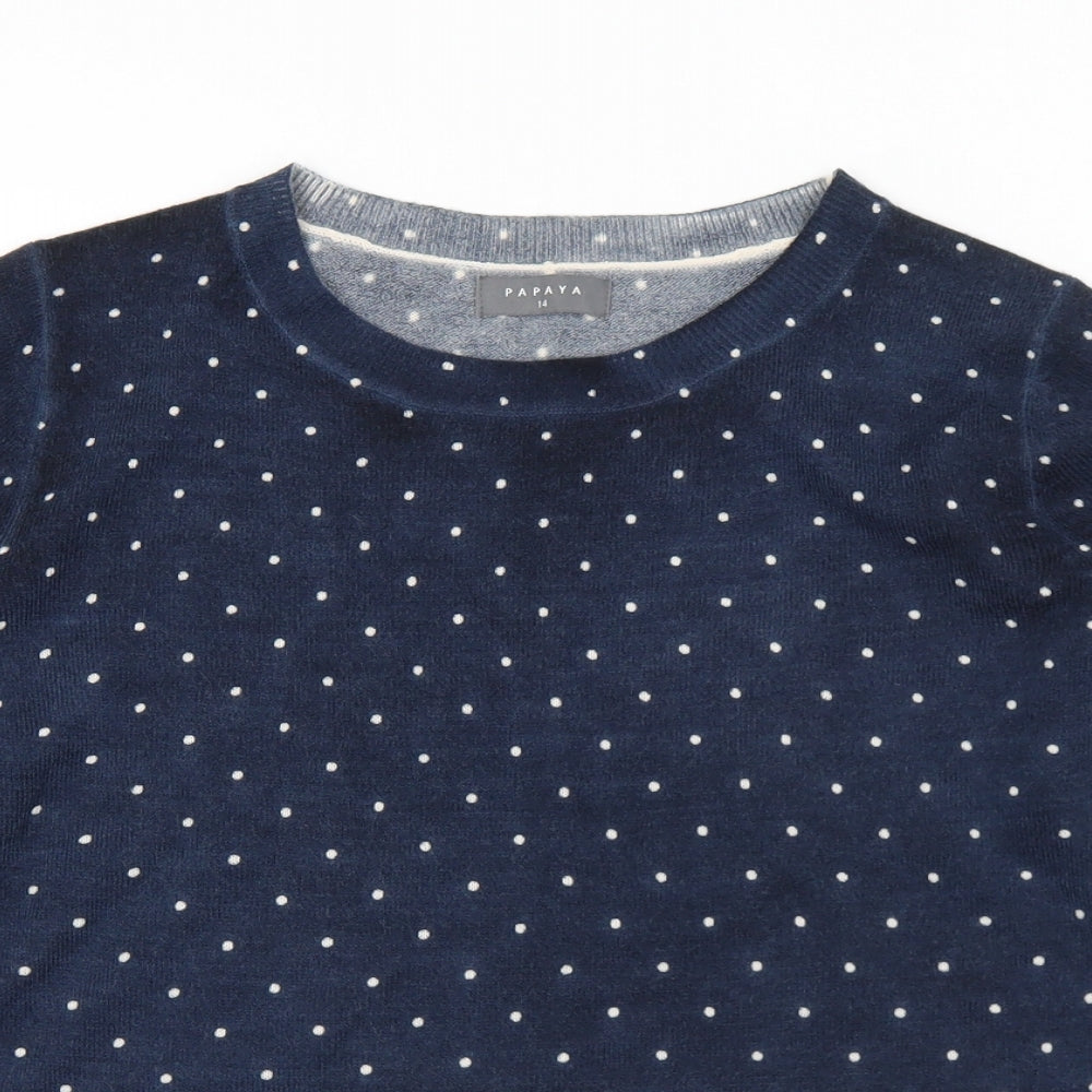 Womens UK Size 14 Matalan Blue Pullover Jumper