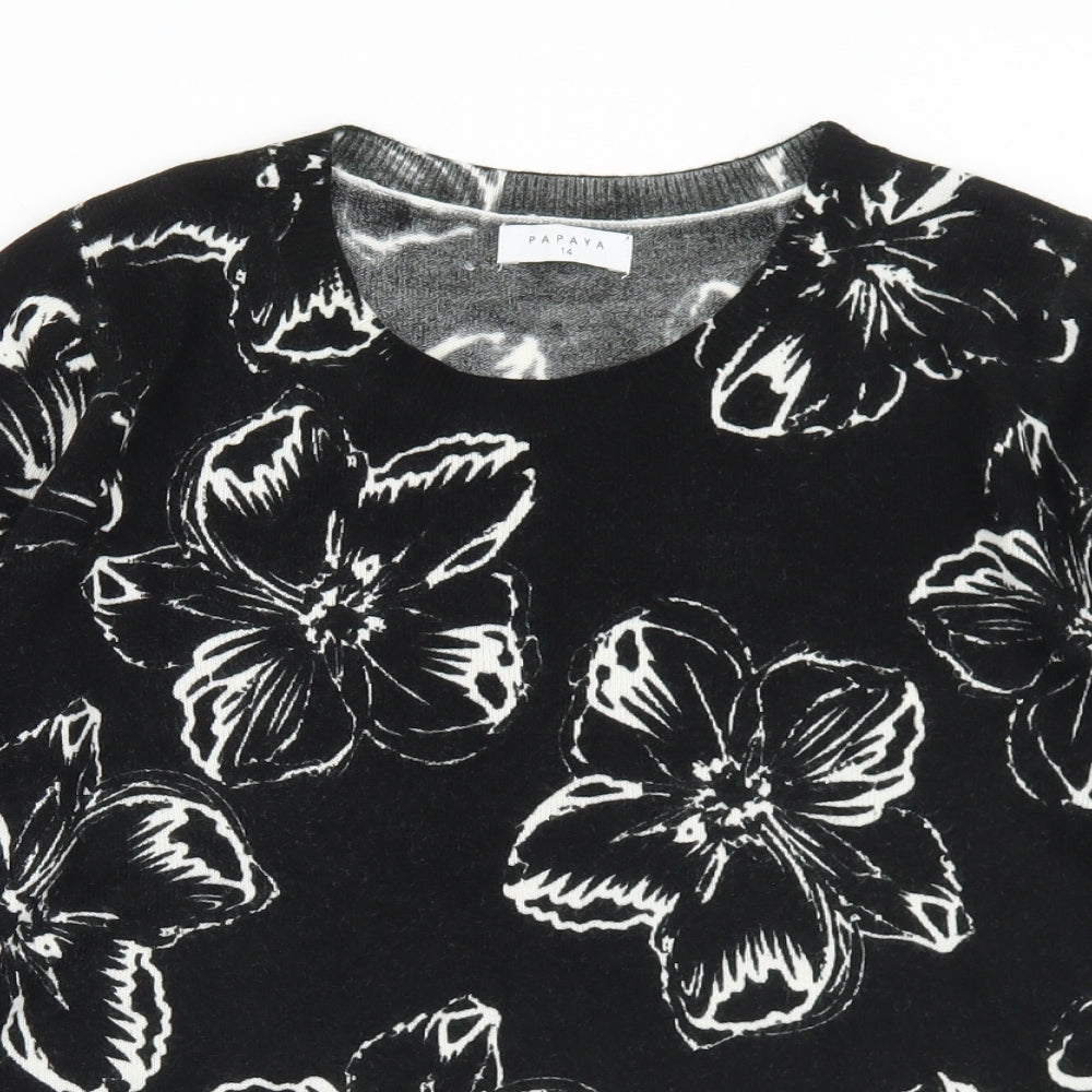 Womens UK Size 14 Matalan Black Pullover Jumper