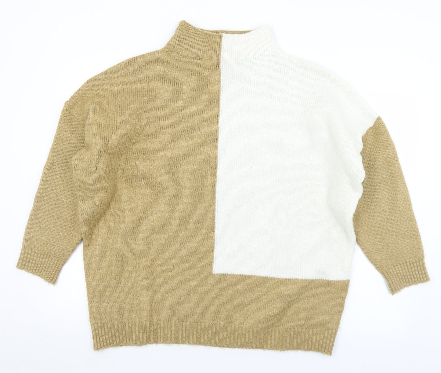 Womens UK Size L Preworn Brown Pullover Jumper