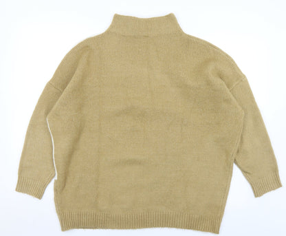 Womens UK Size L Preworn Brown Pullover Jumper