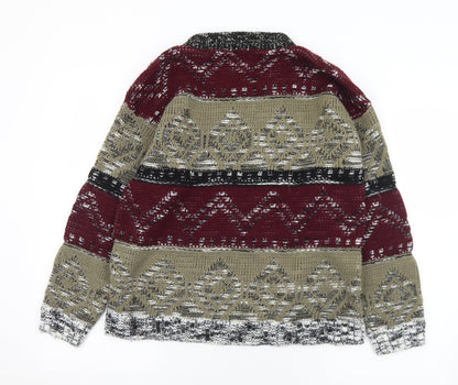Womens UK Size M Chemistry Multicoloured Pullover Jumper