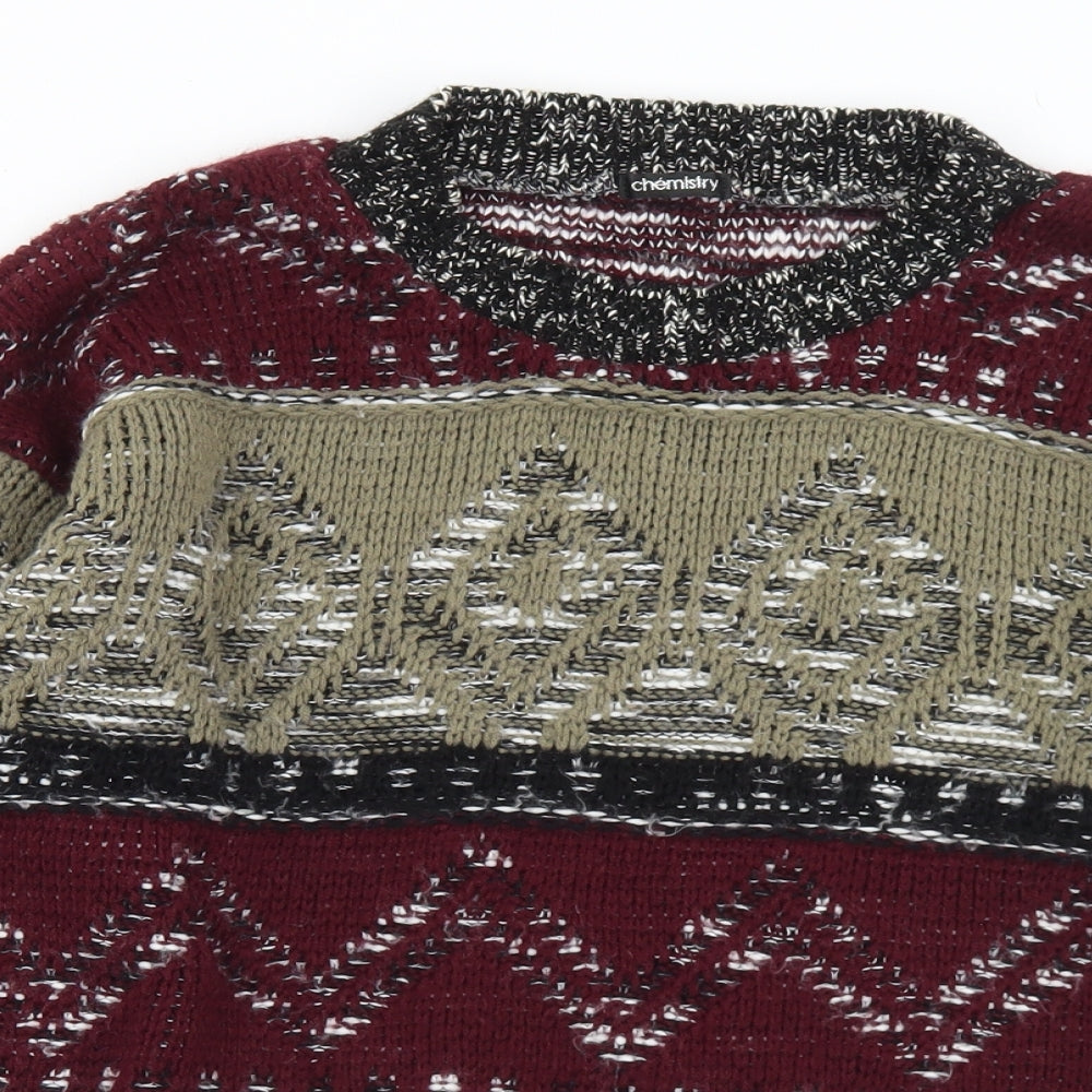 Womens UK Size M Chemistry Multicoloured Pullover Jumper