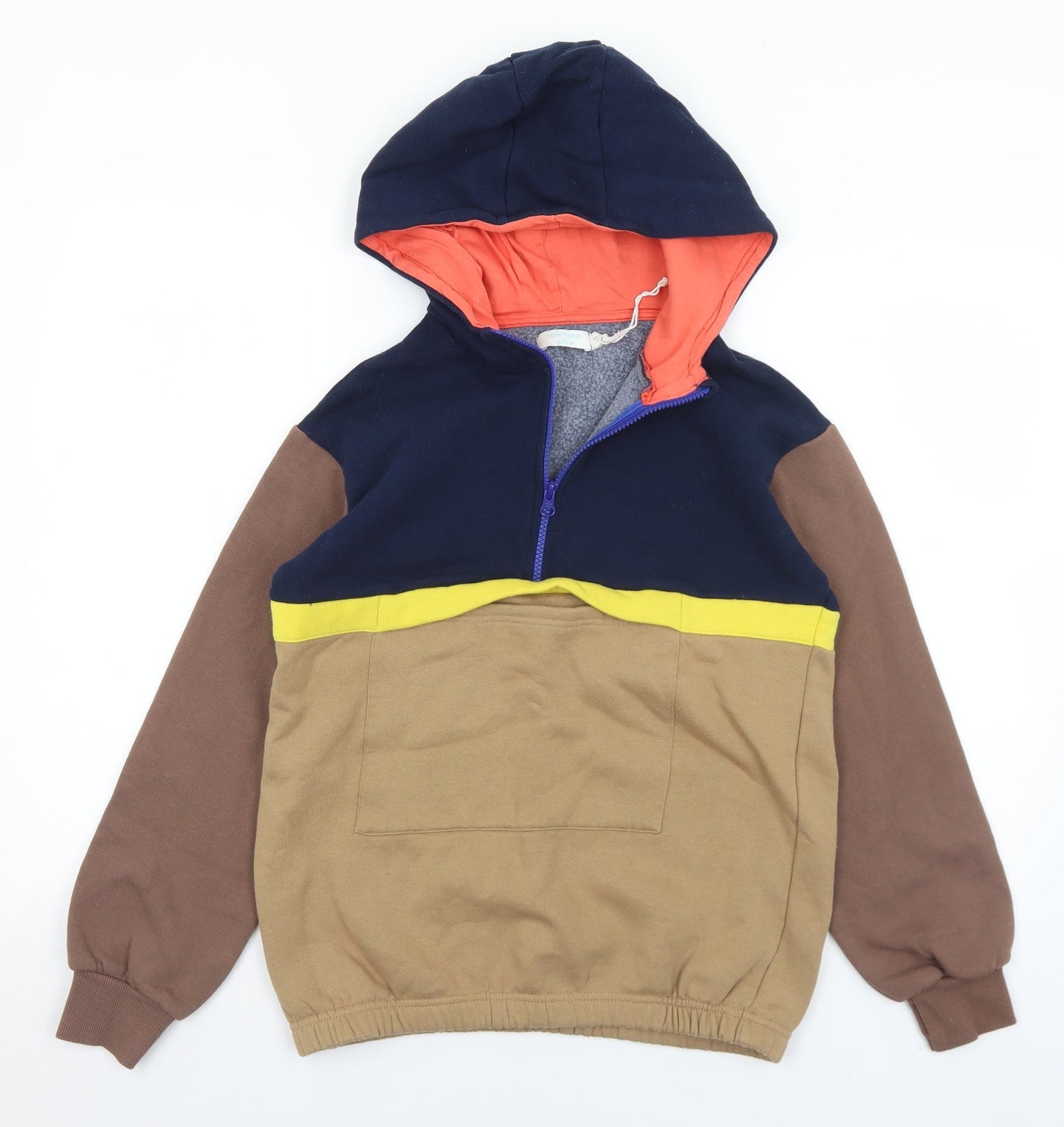 Leigh Tucker Mens Multicoloured  Cotton Pullover Hoodie Size XS
