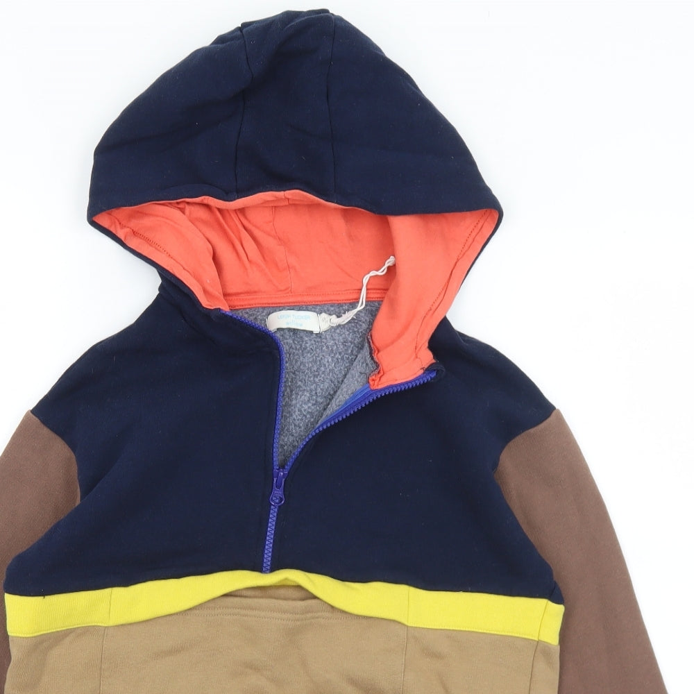 Leigh Tucker Mens Multicoloured  Cotton Pullover Hoodie Size XS