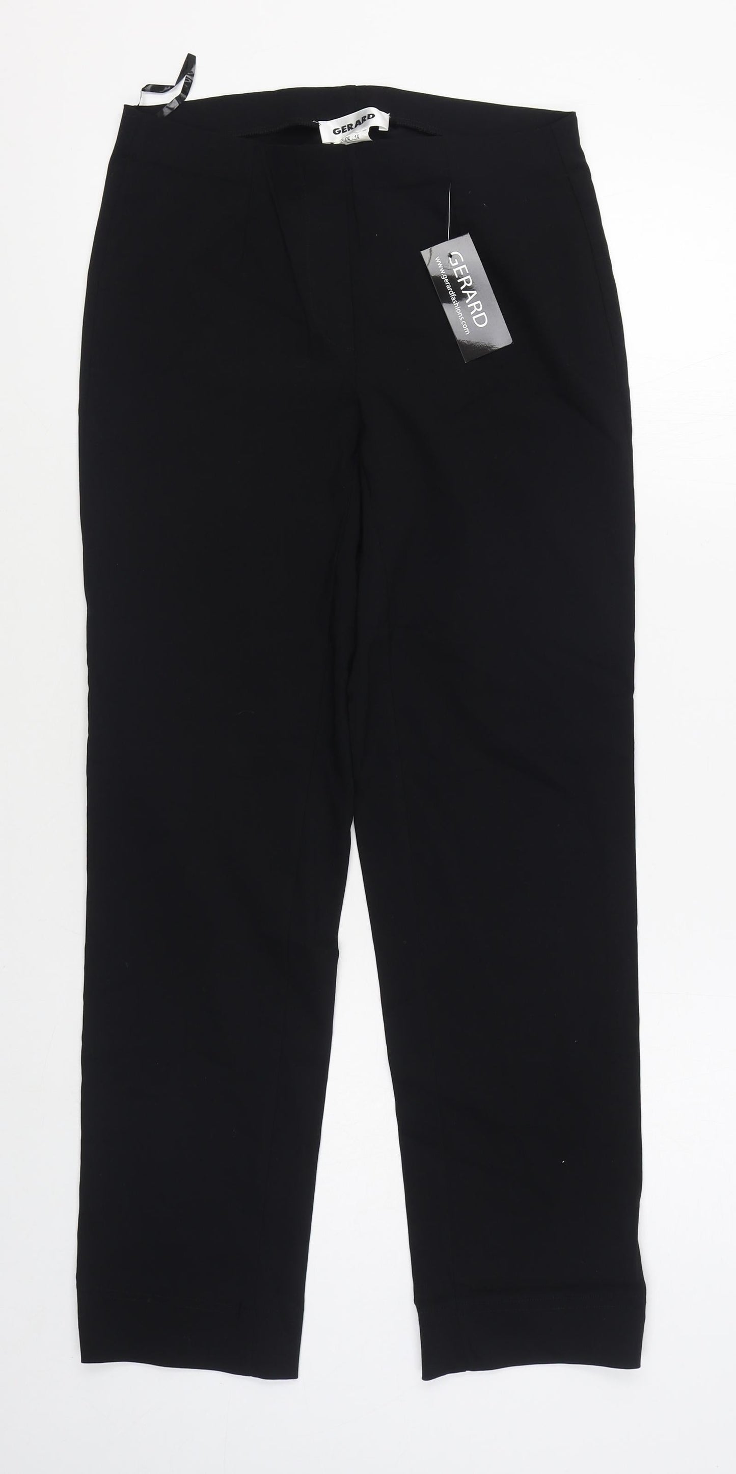 Gerard Womens Black  Nylon Trousers  Size 10 L29 in Regular Zip