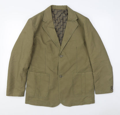 Oulaijie Mens Green  Polyester Jacket Suit Jacket Size 40