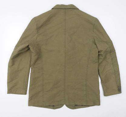 Oulaijie Mens Green  Polyester Jacket Suit Jacket Size 40
