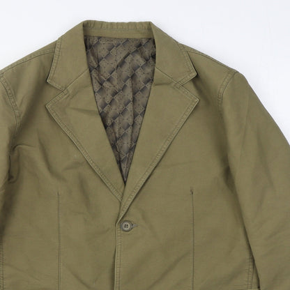 Oulaijie Mens Green  Polyester Jacket Suit Jacket Size 40